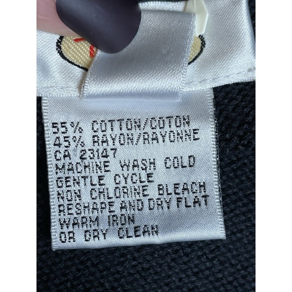 Talbots Vintage Top Women's Small Black‎ Short Sleeve y2k 90s - Picture 4 of 6